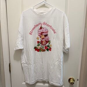 Women’s 2x Strawberry Shortcake White  T-Shirt # Plus Size